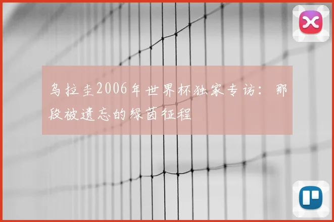 乌拉圭2006年世界杯独家专访：那段被遗忘的绿茵征程